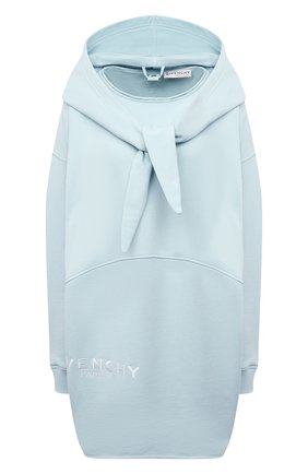 Женский хлопковое худи GIVENCHY голубого цвета по цене 99500 руб., арт. BW212T30DX | Фото 1 Женский хлопковое худи GIVENCHY голубого цвета, арт. BW212T30DX | Фото 1