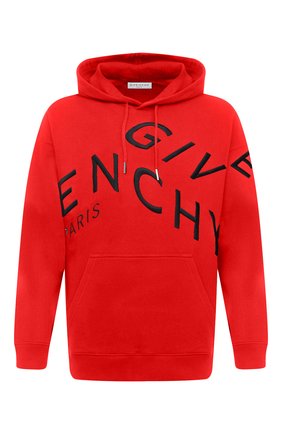 Мужской хлопковое худи GIVENCHY красного цвета по цене 88100 руб., арт. BMJ07G30AF | Фото 1 Мужской хлопковое худи GIVENCHY красного цвета, арт. BMJ07G30AF | Фото 1