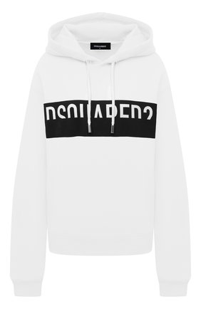 Женский хлопковое худи DSQUARED2 белого цвета по цене 36550 руб., арт. S75GU0360/S25042 | Фото 1 Женский хлопковое худи DSQUARED2 белого цвета, арт. S75GU0360/S25042 | Фото 1