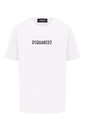 Женская хлопковая футболка DSQUARED2 белого цвета по цене 19800 руб., арт. S72GD0302/S23009 | Фото 1 Женская хлопковая футболка DSQUARED2 белого цвета, арт. S72GD0302/S23009 | Фото 1