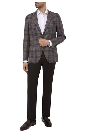 Мужские кожаные лоферы SANTONI бордового цвета по цене 72150 руб., арт. MCNC17093SA3EGRUB52 | Фото 2 Мужские кожаные лоферы SANTONI бордового цвета, арт. MCNC17093SA3EGRUB52 | Фото 2