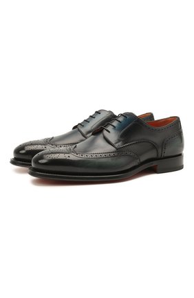 Мужские кожаные дерби SANTONI темно-серого цвета по цене 72150 руб., арт. MCPH17556RB2INGCN60 | Фото 1 Мужские кожаные дерби SANTONI темно-серого цвета, арт. MCPH17556RB2INGCN60 | Фото 1 (Материал внутренний: Натуральная кожа; Стили: Классический; Мужское Кросс-КТ: Броги-обувь)