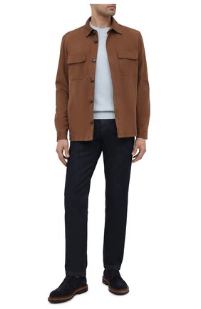 Мужская замшевая куртка LORO PIANA коричневого цвета по цене 469500 руб., арт. FAL6174 | Фото 2 Мужская замшевая куртка LORO PIANA коричневого цвета, арт. FAL6174 | Фото 2 (Длина (верхняя одежда): Короткие; Рукава: Длинные; Материал подклада: Хлопок; Кросс-КТ: Куртка; Мужское Кросс-КТ: Кожа и замша; Стили: Кэжуэл; Материал внешний: Замша)