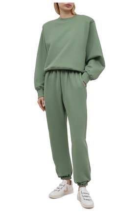 Женский хлопковый свитшот THE FRANKIE SHOP зеленого цвета по цене 19450 руб., арт. SW VAN KR 08 | Фото 2 Женский хлопковый свитшот THE FRANKIE SHOP зеленого цвета, арт. SW VAN KR 08 | Фото 2