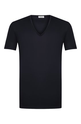 Мужская хлопковая футболка ZIMMERLI темно-синего цвета по цене 12300 руб., арт. 286-1442 | Фото 1 Мужская хлопковая футболка ZIMMERLI темно-синего цвета, арт. 286-1442 | Фото 1 (Материал внешний: Хлопок; Длина (для топов): Стандартные; Рукава: Короткие; Мужское Кросс-КТ: Футболка-белье; Кросс-КТ: домашняя одежда)