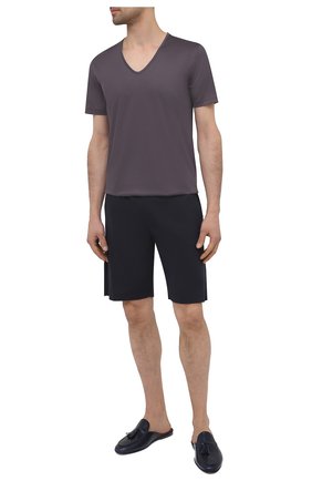Мужская хлопковая футболка ZIMMERLI темно-серого цвета по цене 12300 руб., арт. 286-1442 | Фото 2 Мужская хлопковая футболка ZIMMERLI темно-серого цвета, арт. 286-1442 | Фото 2 (Длина (для топов): Стандартные; Рукава: Короткие; Материал внешний: Хлопок; Мужское Кросс-КТ: Футболка-белье; Кросс-КТ: домашняя одежда)