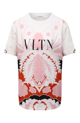 Женская хлопковая футболка VALENTINO розового цвета по цене 58350 руб., арт. VB3MG11W6AK | Фото 1 Женская хлопковая футболка VALENTINO розового цвета, арт. VB3MG11W6AK | Фото 1