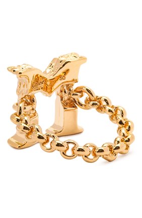Женское кольцо alphabet m CHLOÉ золотого цвета по цене 21950 руб., арт. CHC21SFR0MCB7 | Фото 2 Женское кольцо alphabet m CHLOÉ золотого цвета, арт. CHC21SFR0MCB7 | Фото 2