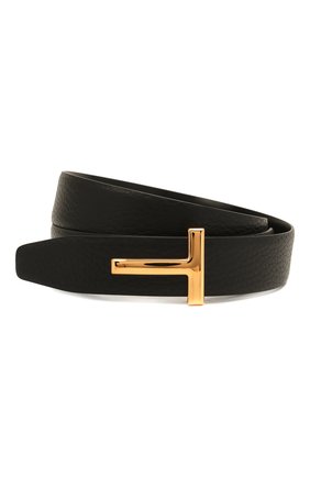Женский кожаный ремень TOM FORD черного цвета по цене 59950 руб., арт. WB207TN-LCL156 | Фото 1 Женский кожаный ремень TOM FORD черного цвета, арт. WB207TN-LCL156 | Фото 1 (Материал: Кожа)