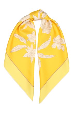 Женский шелковый платок LORO PIANA желтого цвета по цене 53950 руб., арт. FAL6213 | Фото 1 Женский шелковый платок LORO PIANA желтого цвета, арт. FAL6213 | Фото 1 (Материал: Текстиль, Шелк; Принт: С принтом)