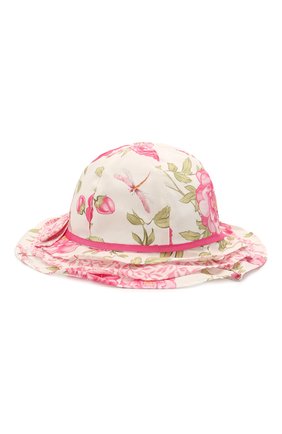 Детская хлопковая шляпа MONNALISA розового цвета, арт. 397002 | Фото 2 (Материал: Текстиль, Хлопок)