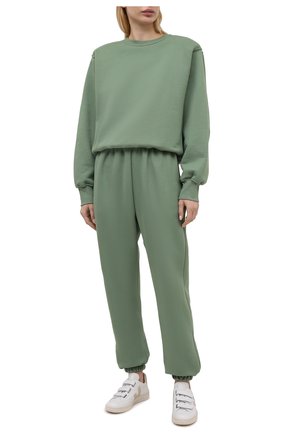 Женские хлопковые джоггеры THE FRANKIE SHOP зеленого цвета по цене 19200 руб., арт. PA VAN KR 08 | Фото 2 Женские хлопковые джоггеры THE FRANKIE SHOP зеленого цвета, арт. PA VAN KR 08 | Фото 2