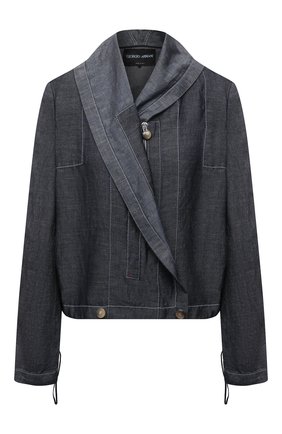 Женская куртка GIORGIO ARMANI синего цвета по цене 199500 руб., арт. 1SHGG0KY/T02GG | Фото 1 Женская куртка GIORGIO ARMANI синего цвета, арт. 1SHGG0KY/T02GG | Фото 1