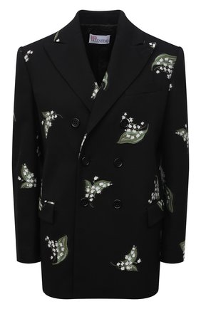 Женский жакет из хлопка и шерсти REDVALENTINO черного цвета по цене 93850 руб., арт. VR3CEC40/5M4 | Фото 1 Женский жакет из хлопка и шерсти REDVALENTINO черного цвета, арт. VR3CEC40/5M4 | Фото 1