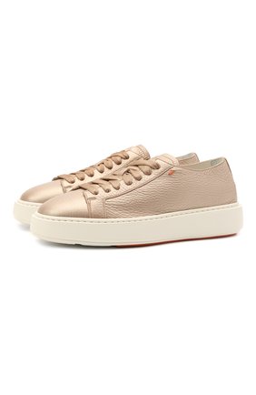 Женские кожаные кеды SANTONI золотого цвета по цене 37350 руб., арт. WBCD60780BARCFASE50 | Фото 1 Женские кожаные кеды SANTONI золотого цвета, арт. WBCD60780BARCFASE50 | Фото 1