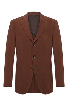 Мужской льняной пиджак LORO PIANA коричневого цвета по цене 267000 руб., арт. FAL6242 | Фото 1 Мужской льняной пиджак LORO PIANA коричневого цвета, арт. FAL6242 | Фото 1 (Материал подклада: Купро; Материал внешний: Лен; Рукава: Длинные; Длина (для топов): Стандартные; Пиджаки М: Приталенный; Стили: Кэжуэл; 1-2-бортные: Однобортные; Случай: Повседневный; Региональные ограничения белый список (Axapta Mercury): RU)