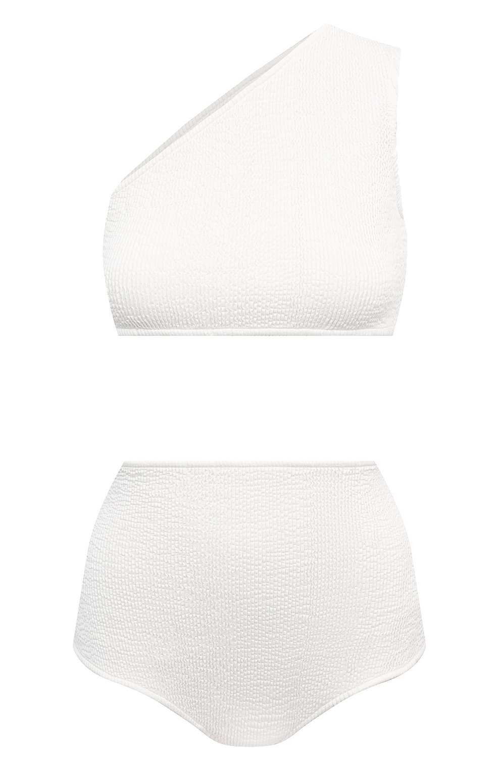 Женский раздельный купальник BOTTEGA VENETA белого цвета, арт. 625398/3V945 | Фото 1 (Длина Ж (юбки, платья, шорты): Мини; Женское Кросс-КТ: Раздельные купальники; Материал внешний: Синтетический материал; Стили: Кэжуэл)