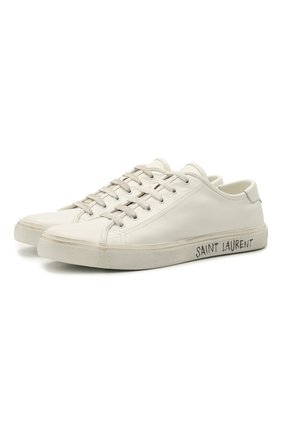 Мужские кожаные кеды malibu SAINT LAURENT белого цвета по цене 41550 руб., арт. 649250/00NG0 | Фото 1 Мужские кожаные кеды malibu SAINT LAURENT белого цвета, арт. 649250/00NG0 | Фото 1