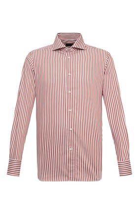 Мужская хлопковая сорочка ERMENEGILDO ZEGNA оранжевого цвета по цене 39950 руб., арт. 901234/9MS0BA | Фото 1 Мужская хлопковая сорочка ERMENEGILDO ZEGNA оранжевого цвета, арт. 901234/9MS0BA | Фото 1 (Рукава: Длинные; Материал внешний: Хлопок; Длина (для топов): Стандартные; Случай: Формальный; Стили: Классический; Рубашки М: Regular Fit; Манжеты: На пуговицах; Воротник: Акула; Принт: Полоска)