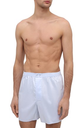 Мужские хлопковые боксеры ZIMMERLI голубого цвета по цене 5820 руб., арт. 4737-75101 | Фото 2 Мужские хлопковые боксеры ZIMMERLI голубого цвета, арт. 4737-75101 | Фото 2