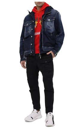 Мужской хлопковое худи DSQUARED2 красного цвета по цене 41350 руб., арт. S74GU0508/S25042 | Фото 2 Мужской хлопковое худи DSQUARED2 красного цвета, арт. S74GU0508/S25042 | Фото 2