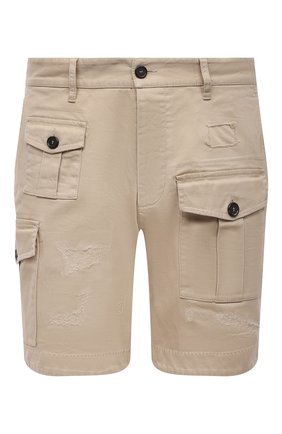 Мужские хлопковые шорты DSQUARED2 бежевого цвета по цене 43650 руб., арт. S74MU0661/S39021 | Фото 1 Мужские хлопковые шорты DSQUARED2 бежевого цвета, арт. S74MU0661/S39021 | Фото 1 (Длина Шорты М: До колена; Материал внешний: Хлопок; Мужское Кросс-КТ: Шорты-одежда; Принт: Без принта; Стили: Гранж)