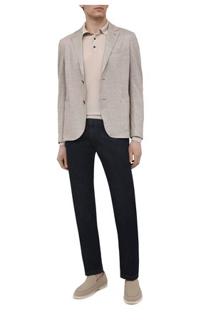 Мужские текстильные лоферы summer walk LORO PIANA бежевого цвета по цене 55900 руб., арт. FAL6177 | Фото 2 Мужские текстильные лоферы summer walk LORO PIANA бежевого цвета, арт. FAL6177 | Фото 2