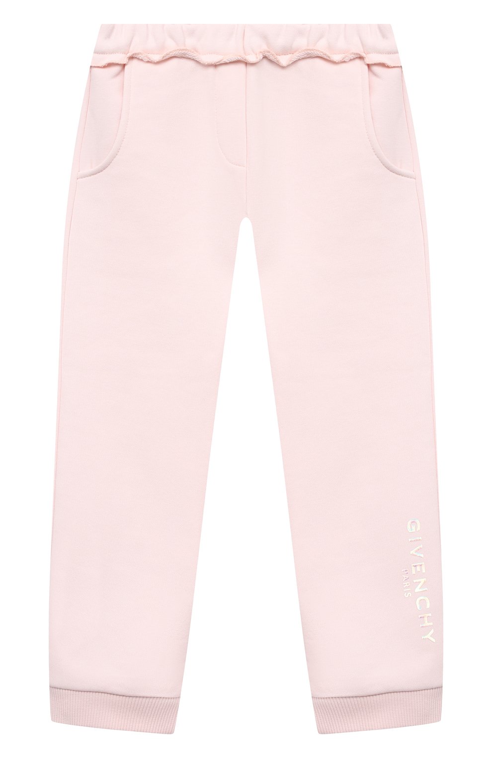 Детские хлопковые джоггеры GIVENCHY розового цвета, арт. H04103 | Фото 1