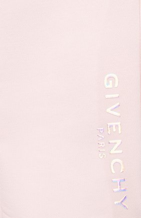 Детские хлопковые джоггеры GIVENCHY розового цвета по цене 18200 руб., арт. H04103 | Фото 3 Детские хлопковые джоггеры GIVENCHY розового цвета, арт. H04103 | Фото 3