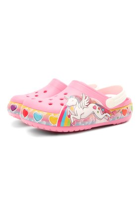 Детские сабо funlab unicorn CROCS розового цвета по цене 3800 руб., арт. 207071-669 | Фото 1 Детские сабо funlab unicorn CROCS розового цвета, арт. 207071-669 | Фото 1 (Материал внешний: Экокожа)