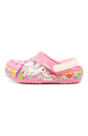 Детские сабо funlab unicorn CROCS розового цвета по цене 3800 руб., арт. 207071-669 | Фото 2 Детские сабо funlab unicorn CROCS розового цвета, арт. 207071-669 | Фото 2 (Материал внешний: Экокожа)