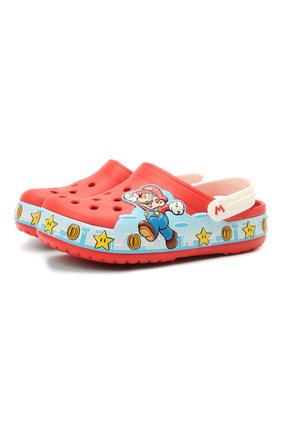 Детские сабо super mario CROCS красного цвета по цене 3800 руб., арт. 206438-8C1 | Фото 1 Детские сабо super mario CROCS красного цвета, арт. 206438-8C1 | Фото 1