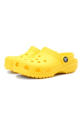 Детские сабо classic CROCS желтого цвета по цене 2300 руб., арт. 204536-7C1 | Фото 1 Детские сабо classic CROCS желтого цвета, арт. 204536-7C1 | Фото 1 (Материал внешний: Экокожа)