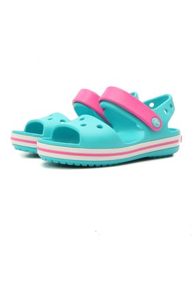 Детские босоножки CROCS разноцветного цвета по цене 2600 руб., арт. 12856-4SL | Фото 1 Детские босоножки CROCS разноцветного цвета, арт. 12856-4SL | Фото 1