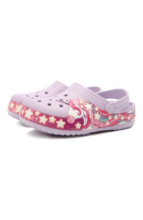 Детские сабо funlab unicorn CROCS сиреневого цвета по цене 3000 руб., арт. 206270-530 | Фото 1 Детские сабо funlab unicorn CROCS сиреневого цвета, арт. 206270-530 | Фото 1 (Материал внешний: Экокожа)