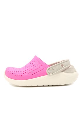 Детские сабо lite ride CROCS розового цвета по цене 3600 руб., арт. 205964-6QR | Фото 2 Детские сабо lite ride CROCS розового цвета, арт. 205964-6QR | Фото 2 (Материал внешний: Экокожа)
