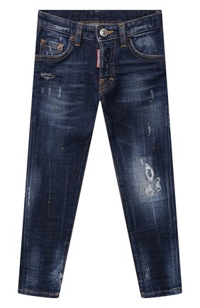 Детские джинсы DSQUARED2 синего цвета по цене 24350 руб., арт. DQ042L-D006G | Фото 1 Детские джинсы DSQUARED2 синего цвета, арт. DQ042L-D006G | Фото 1