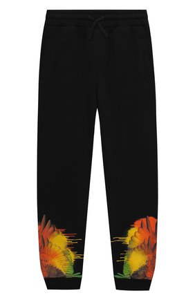 Детские хлопковые джоггеры MARCELO BURLON KIDS OF MILAN черного цвета по цене 18050 руб., арт. 21E/B/MB/3000/0020/8-14Y | Фото 1 Детские хлопковые джоггеры MARCELO BURLON KIDS OF MILAN черного цвета, арт. 21E/B/MB/3000/0020/8-14Y | Фото 1