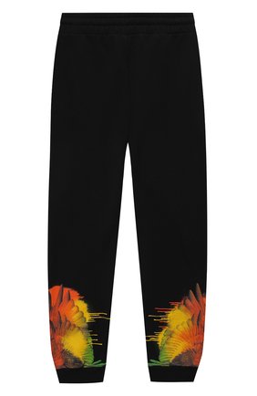 Детские хлопковые джоггеры MARCELO BURLON KIDS OF MILAN черного цвета по цене 18050 руб., арт. 21E/B/MB/3000/0020/8-14Y | Фото 2 Детские хлопковые джоггеры MARCELO BURLON KIDS OF MILAN черного цвета, арт. 21E/B/MB/3000/0020/8-14Y | Фото 2