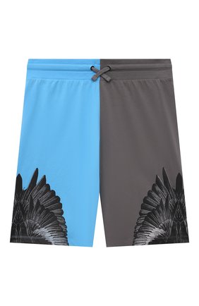 Детские хлопковые шорты MARCELO BURLON KIDS OF MILAN голубого цвета по цене 15350 руб., арт. 21E/B/MB/3250/0010/8-14Y | Фото 1 Детские хлопковые шорты MARCELO BURLON KIDS OF MILAN голубого цвета, арт. 21E/B/MB/3250/0010/8-14Y | Фото 1