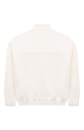 Детская хлопковый бомбер GUCCI белого цвета по цене 68950 руб., арт. 621820/XDBKS | Фото 2 Детская хлопковый бомбер GUCCI белого цвета, арт. 621820/XDBKS | Фото 2