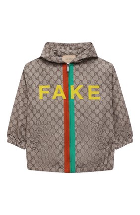 Детского ветровка с капюшоном GUCCI бежевого цвета по цене 79300 руб., арт. 642837/XWAN1 | Фото 1 Детского ветровка с капюшоном GUCCI бежевого цвета, арт. 642837/XWAN1 | Фото 1
