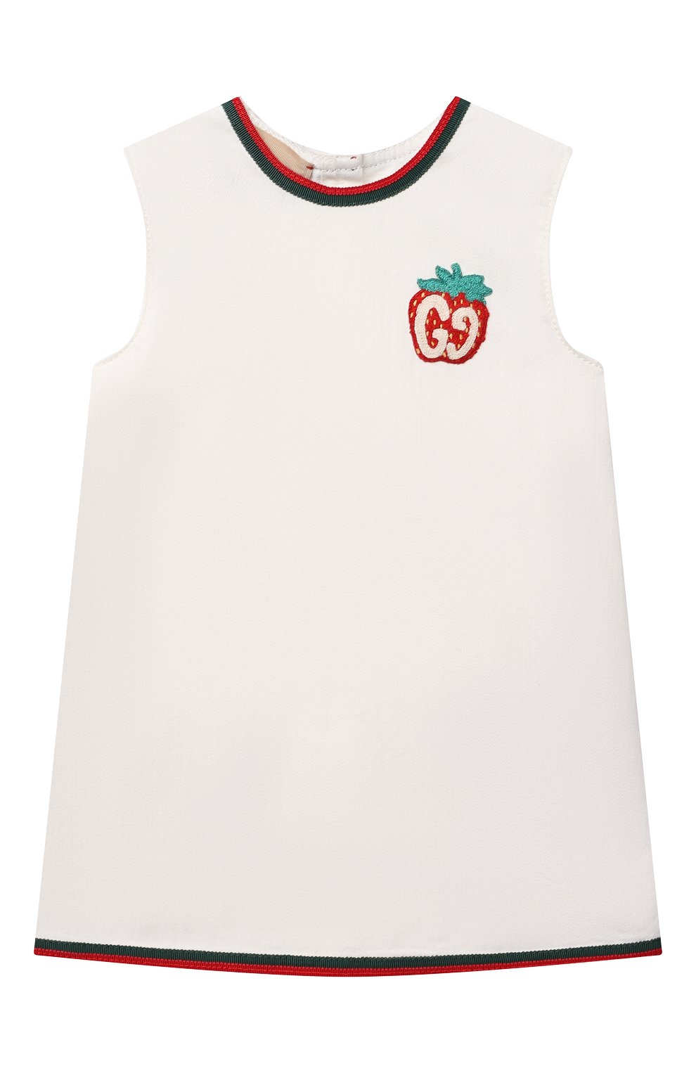 Женский хлопковое платье GUCCI белого цвета, арт. 595892/XDBKQ | Фото 1