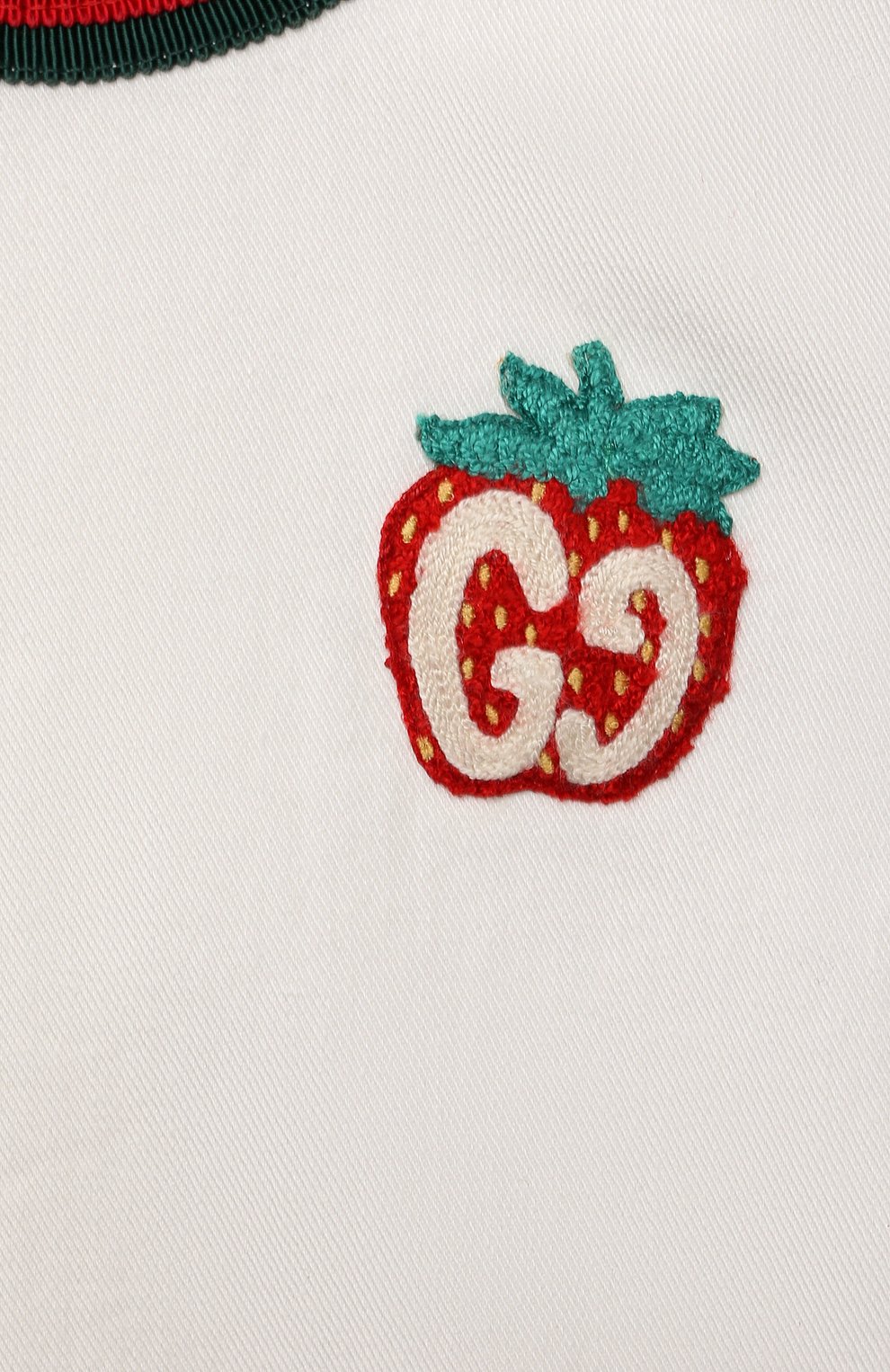 Женский хлопковое платье GUCCI белого цвета по цене 29300 руб., арт. 595892/XDBKQ | Фото 3 Женский хлопковое платье GUCCI белого цвета, арт. 595892/XDBKQ | Фото 3