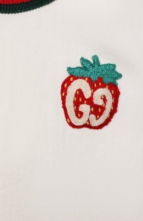 Женский хлопковое платье GUCCI белого цвета по цене 29300 руб., арт. 595892/XDBKQ | Фото 3 Женский хлопковое платье GUCCI белого цвета, арт. 595892/XDBKQ | Фото 3