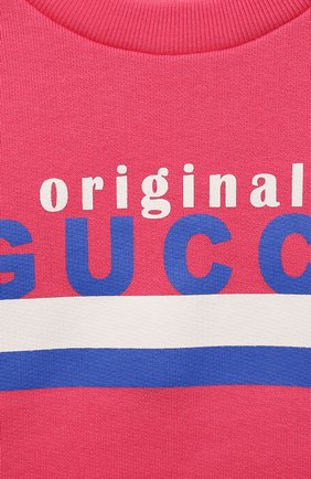 Детский хлопковый свитшот GUCCI розового цвета по цене 17500 руб., арт. 629430/XJC7C | Фото 3 Детский хлопковый свитшот GUCCI розового цвета, арт. 629430/XJC7C | Фото 3