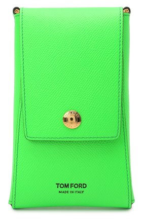 Кожаный чехол для iphone TOM FORD зеленого цвета, арт. Y0302T-LCL143 | Фото 1 (Региональные ограничения белый список (Axapta Mercury): RU; Материал: Натуральная кожа)