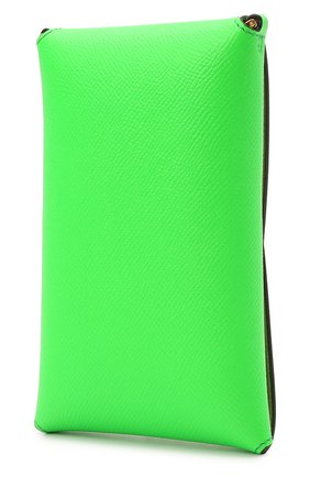 Кожаный чехол для iphone TOM FORD зеленого цвета, арт. Y0302T-LCL143 | Фото 2 (Региональные ограничения белый список (Axapta Mercury): RU; Материал: Натуральная кожа)