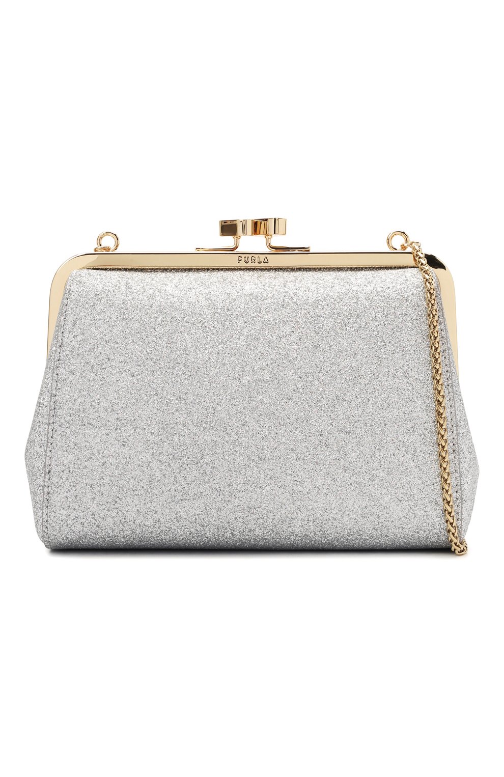 Женский клатч FURLA серебряного цвета по цене 23600 руб., арт. WB00214/A.0055 | Фото 5 Женский клатч FURLA серебряного цвета, арт. WB00214/A.0055 | Фото 5
