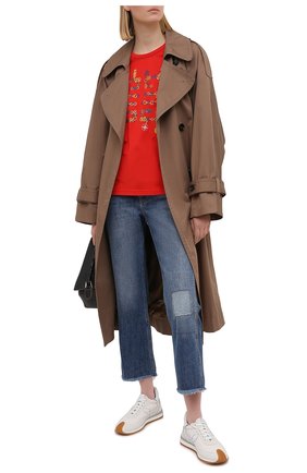 Женская хлопковая футболка GIVENCHY красного цвета по цене 36450 руб., арт. BW707Y3Z4Q | Фото 2 Женская хлопковая футболка GIVENCHY красного цвета, арт. BW707Y3Z4Q | Фото 2